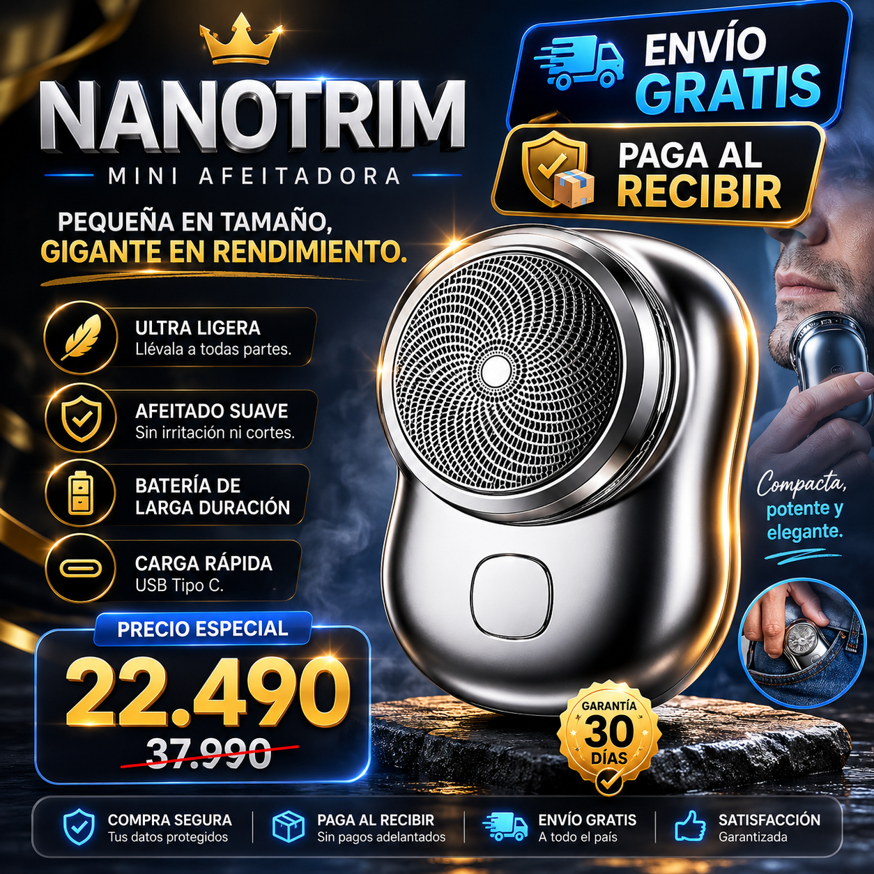 Mini Afeitadora NanoTrim