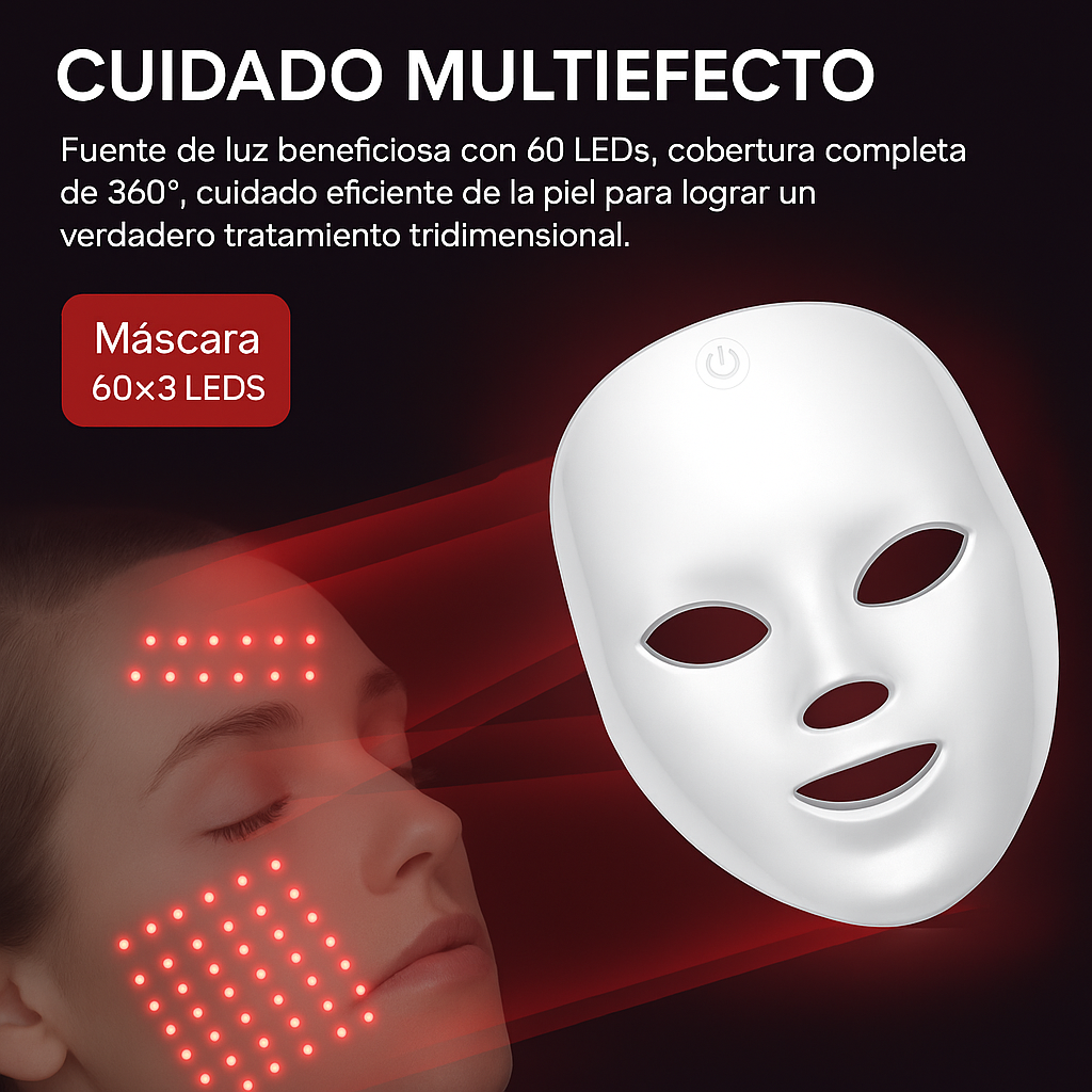 Máscara de terapia DermaLuxe LED